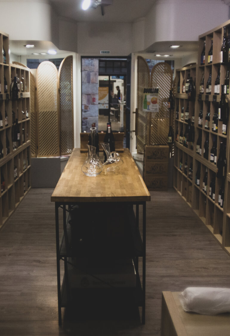 étalage caviste à Redon